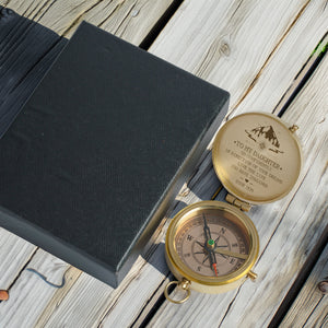 Personalized Engraved Compass - Family - To My Daughter - From Mom - Live The Life You Have Imagined - Gpb17007