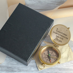 Personalized Compass Gift - For The One Who Needs Reminding - You’re Never Alone - Gpb14026