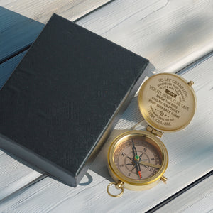 Personalized Engraved Compass - Family - To My Grandson - From Grandpa - I Hope You Will Always Be Safe - Gpb22008