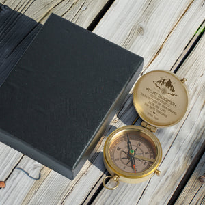Personalization Engraved Compass - Family - To My Daughter - From Dad - Live The Life You Have Imagined - Gpb17006