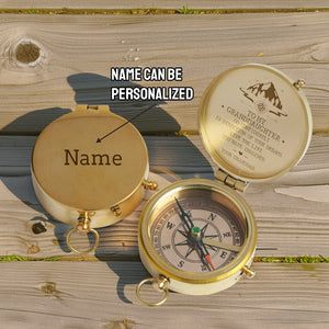 Personalized Engraved Compass - Family - To My Granddaughter - From Granddad - Live The Life You Have Imagined - Gpb23008