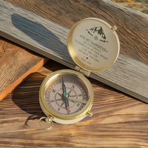 Personalized Engraved Compass - Family - To My Daughter - From Mom - Live The Life You Have Imagined - Gpb17007
