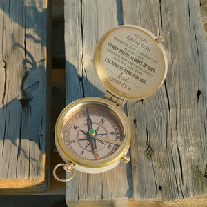 Personalized Compass To Grandson - I'm Always Here For You - Gpb22001
