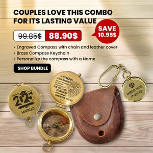 Combo Personalized Engraved Compass and Keychain - To My Children - Gpc16003
