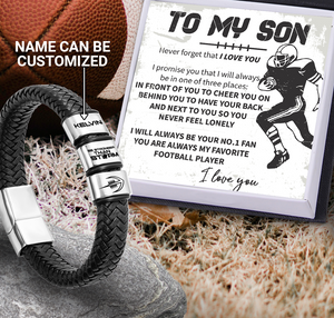 Personalized Leather Bracelet - American Football - To My Son - I Love You - Gbzl16009