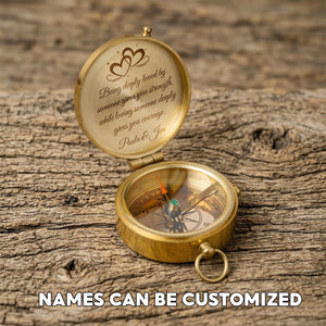 Personalized Engraved Bronze Compass - Handmade 50 years Anniversary Gift for Grandpa & Grandma | Custom Name, Date - Gpb20009