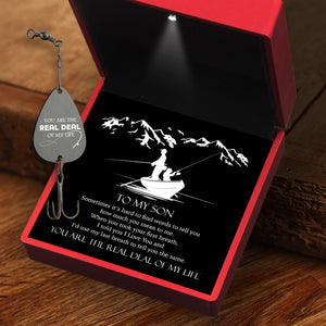 Personalized Engraved Fishing Hook - Fishing - To My Son - You Are The Real Deal Of My Life - Gfa16007