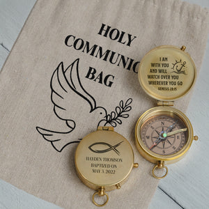 One Step with Faith, Forever Guided - I Am With You - Baptism & Communion Compass - Gpb16095
