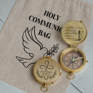 One Step with Faith, Forever Guided - May God Bless You - Baptism & Communion Compass - Gpb16096