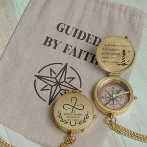 One Step with Faith, Forever Guided - May God Bless You - Baptism Compass - Gpb16096