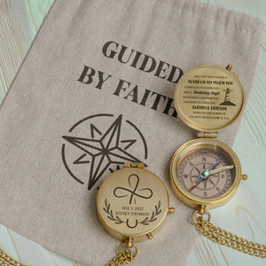 One Step with Faith, Forever Guided - Whenever You Pray Heaven To Hear You - Communion, Confirmastion & Baptism Compass - Gpb16085