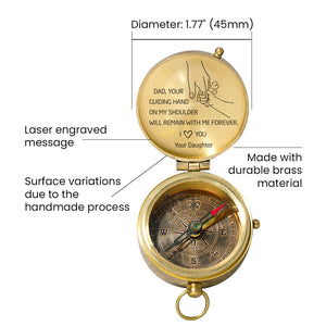 Personalized Engraved Compass - Family - To My Dad - From Daughter - I Love You - Gpb18048