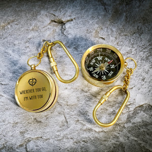 Combo Personalized Engraved Compass and Keychain - To My Soulmate - Gpc14002