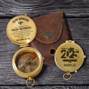 Personalized Engraved Compass - Family - To My Grandson - I Will Always Love You - Gpb22017