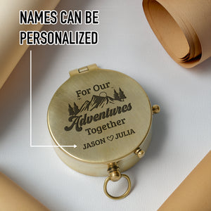 Personalized Engraved Compass - Family - For Couple - It Started With A Message - Gpb26244