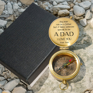 Personalized Engraved Compass - Family - To My Dad - From Son - Any Man Can Be A Father - Gpb18056