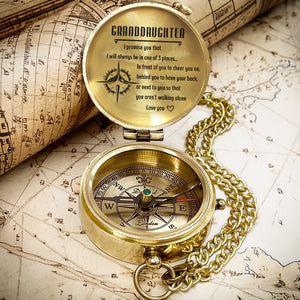 Personalized Engraved Compass - Family - To My Granddaughter - I Will Always Behind You To Have Your Back - Gpb23011