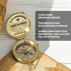 Personalized Engraved Compass - Family - To My Granddaughter - I Will Always Love You - Gpb23010