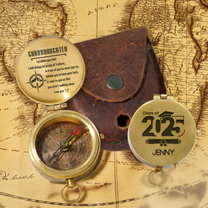 Personalized Engraved Compass - Family - To My Granddaughter - I Will Always Behind You To Have Your Back - Gpb23011