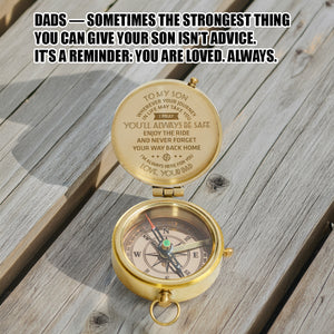 Personalized Engraved Compass - To My Son, I Pray You'll Always Be Safe - Love, Your Dad - Gpb16003