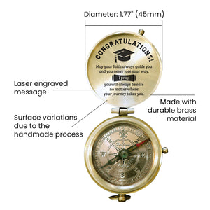 Personalized Engraved Compass - Family - To My Son Daughter Grandson Granddaughter - Gpb16077