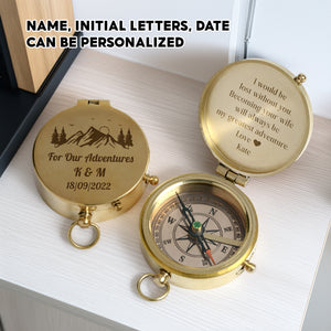 Personalized Engraved Bronze Compass - Handmade 7 years Anniversary Gift for Man | Custom Name, Date - Gpb26267