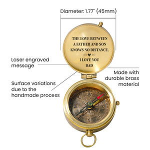 Personalized Engraved Compass - Family - To My Dad - From Son - The Love Between A Father And Son Knows No Distance - Gpb18061