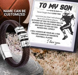 Personalized Leather Bracelet - American Football - To My Son - I Love You - Gbzl16009