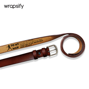 Home Run Hero Gift - Baseball Leather Belt with a Hidden Surprise - Gar26007