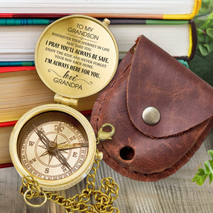 Personalized Compass To Grandson - I'm Always Here For You - Gpb22001