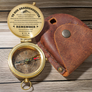 Personalized Engraved Compass - Family - To Our Granddaughter - We Are So Proud Of You - Gpb23013