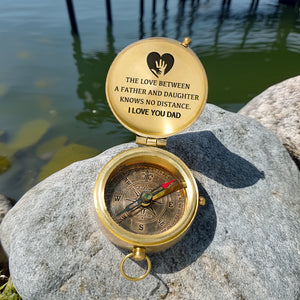 Personalized Engraved Compass - Family - To My Dad - From Daughter - I Love You Dad - Gpb18053