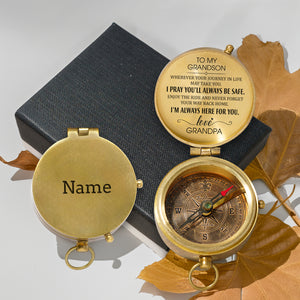 Personalized Compass To Grandson - I'm Always Here For You - Gpb22001