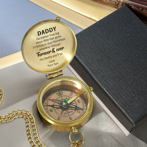 Personalized Engraved Compass - Family - To My Dad - From Son - I’ll Follow In Your Footsteps - Gpb18052