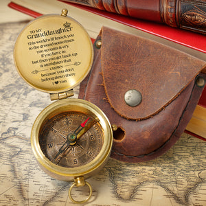 Personalized Engraved Compass - Family - To My Granddaughter - You Get Back Up & Straighten That Crown - Gpb23015