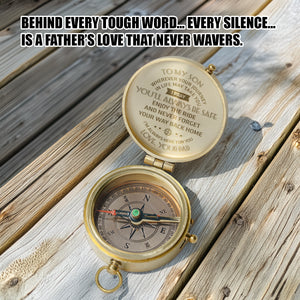 Personalized Engraved Compass - To My Son, I Pray You'll Always Be Safe - Love, Your Dad - Gpb16003