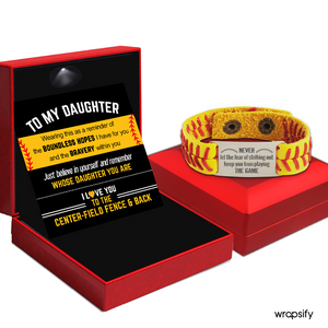 Softball Bracelet - Softball - To My Daughter - I Love You To The Center-field Fence And Back - Gbzk17029
