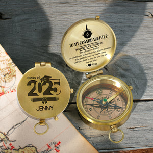 Personalized Engraved Compass - Family - To My Granddaughter - Go Confidently In The Direction Of Your Dreams - Gpb23014