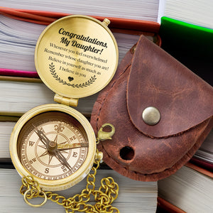 Personalized Engraved Compass - Family - To My Daughter - Believe In Yourself As Much As I Believe In You - Gpb17015
