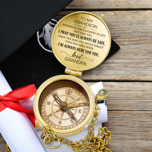 Personalized Compass To Grandson - I'm Always Here For You - Gpb22001