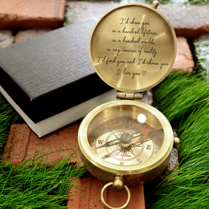 Personalized Engraved Compass - Family - For Couple - I Love You - Gpb26280