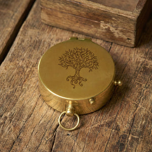 Personalized Engraved Bronze Compass - Handmade 50 years Anniversary Gift for Grandpa & Grandma | Custom Name, Date - Gpb20009