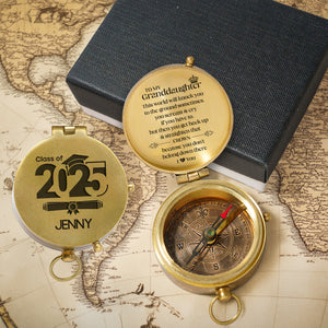 Personalized Engraved Compass - Family - To My Granddaughter - You Get Back Up & Straighten That Crown - Gpb23015