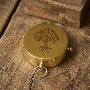 Personalized Engraved Bronze Compass - Handmade 50 years Anniversary Gift for Grandpa & Grandma | Custom Name, Date - Gpb20007