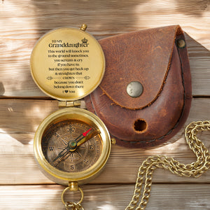 Personalized Engraved Compass - Family - To My Granddaughter - You Get Back Up & Straighten That Crown - Gpb23015