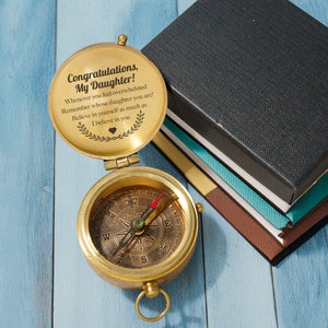 Personalized Engraved Compass - Family - To My Daughter - Believe In Yourself As Much As I Believe In You - Gpb17015