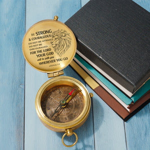 Personalized Engraved Compass - Family - To My Son Daughter Grandson Granddaughter - Your God Will Be With You - Gpb16076