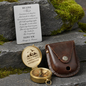 Personalized Engraved Compass - 10th & 50th Anniversary Gift - Gpb26247