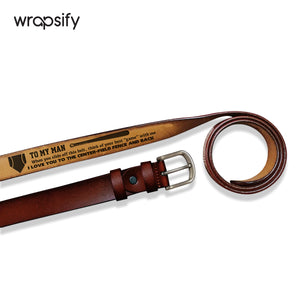 Home Run Hero Gift - Baseball Leather Belt with a Hidden Surprise - Gar26006