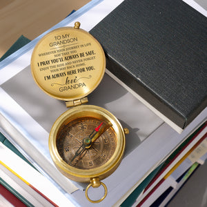Personalized Compass To Grandson - I'm Always Here For You - Gpb22001